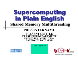 Shared Memory Multithreading