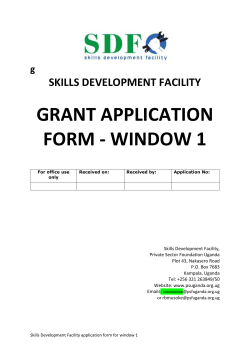 SDF -Application-Form- Window 1