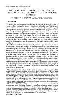 Optimal Tax-Subsidy Policies for Industrial