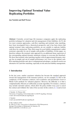 Improving Optimal Terminal Value Replicating Portfolios | SpringerLink