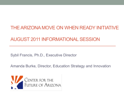 Move On When Ready - Center for the Future of Arizona