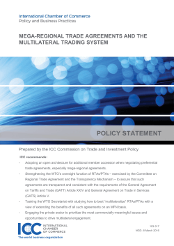 Mega-Regional Trade Agreements and the Multilateral Trading