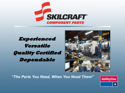 Experienced Versatile Quality Certified Dependable &ldquo;The Parts You