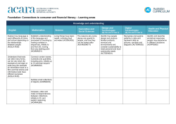 Mapped content descriptions in table format