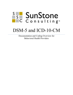 DSM-5 and ICD-10-CM