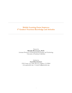 Mobile Learning Game Improves 5th Graders` Fractions