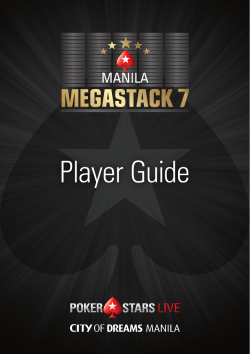 Player Guide - PokerStars LIVE Manila