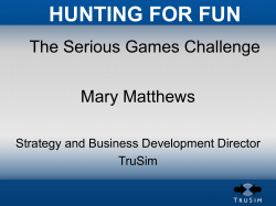 Serious Games Challenge