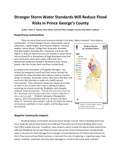 Stronger Storm Water Standards Will Reduce Flood Risks in Prince