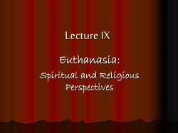Euthanasia: Spiritual and Religious Perspectives
