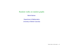 Random walks on random graphs