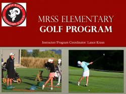 MRSS Elementary Golf Program