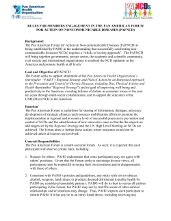 The Pan American Forum for Action on Chronic Diseases is a multi