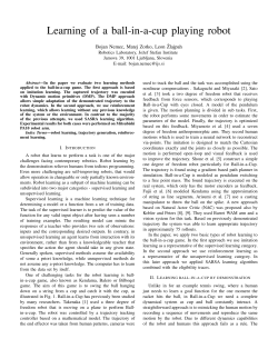 Learning of a ball-in-a-cup playing robot