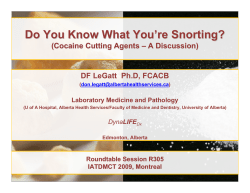 Do You Know What You`re Snorting?