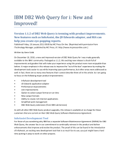 IBM DB2 Web Query for i: New and Improved!