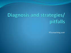 Diagnosis and strategies/ pitfalls