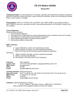 Statics - Department of Civil Engineering and Engineering Mechanics