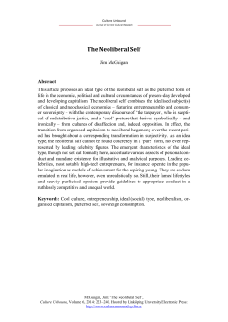The Neoliberal Self