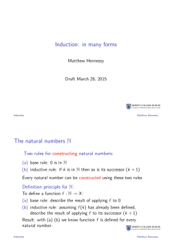 Induction: in many forms