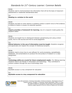 Common Beliefs