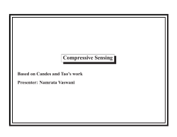 Introduction to Compressive Sensing