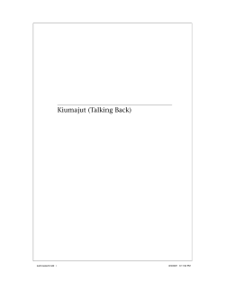 Kiumajut (Talking Back)