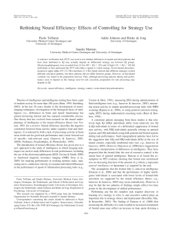Rethinking Neural Efficiency: Effects of Controlling for Strategy Use