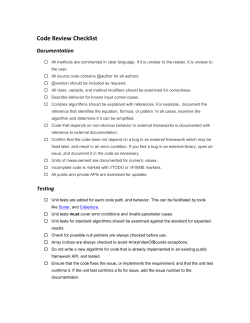 Code Review Checklist