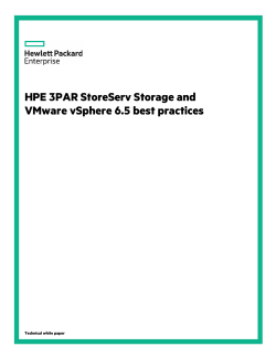 HPE 3PAR StoreServ Storage and VMware vSphere 6.5 best