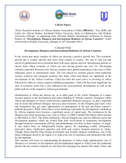 Development, Diaspora and International Relations of African