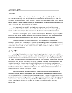 Ecological Sites Chapter - Society For Range Management