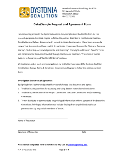 Dystonia Coalition data access form
