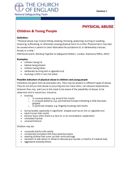 Handout 1 &ndash; More Information on abuse types A