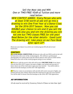Sell the Most Ads and WIN One or TWO FREE YEAR of Tuition and
