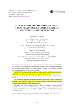 blue ocean or fast-second innovation? a four