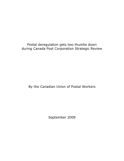 Postal deregulation gets two thumbs down during Canada Post