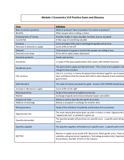 Module 1 Economics V14 Practice Exam and Glossary