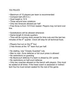 10U RULES &bull; Maximum of 10 players per team is recommended