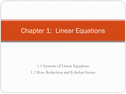 Elementary Row Operations