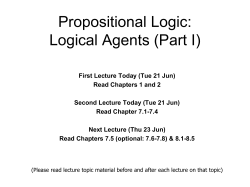Logical Agents A