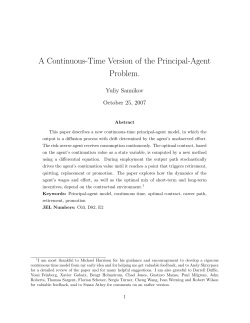 A Continuous-Time Version of the Principal