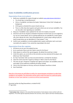 Game Availability notification process