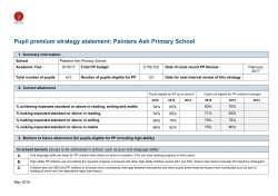 template for statement of pupil premium strategy