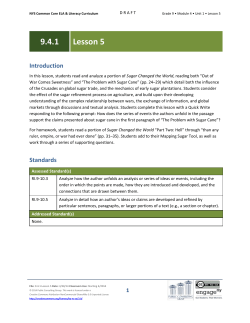 Grade 9 ELA Module 4, Unit 1, Lesson 5