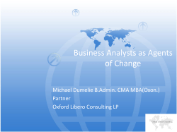 Business Analysts as Agents of Change