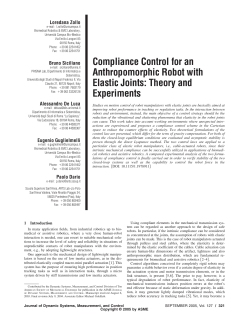 Compliance Control for an Anthropomorphic Robot with Elastic Joints