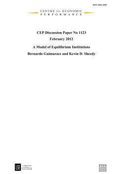 A Model of Equilibrium Institutions