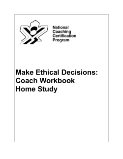 Make Ethical Decisions: Home Study Coach Workbook