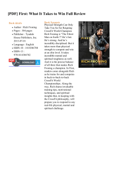 First: What It Takes to Win Full Review